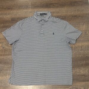 Polo by Ralph Lauren Men's Navy and White Striped Polo